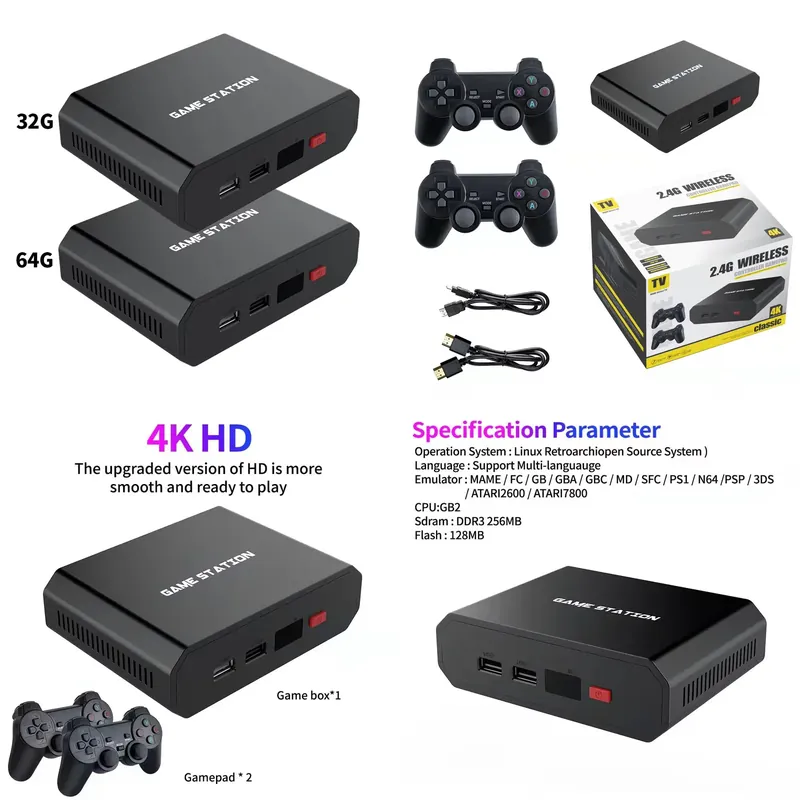 Gaming Console With - Console de Jeu Vidéo HD M8plus