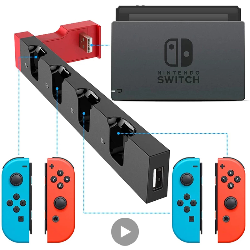 Gaming Console Tower - Station d'accueil de chargement pour Nintendo
