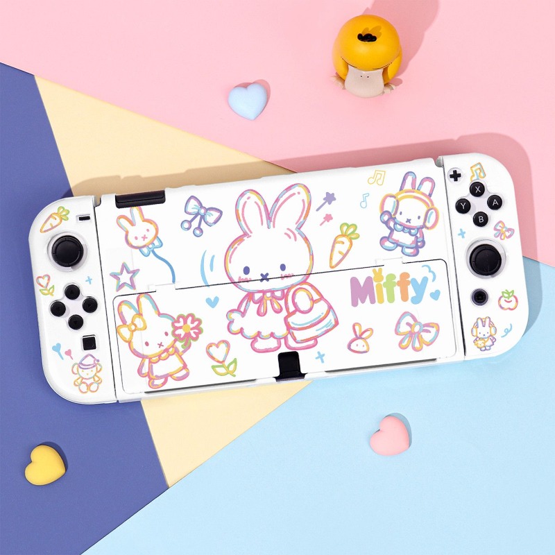 Gaming Console Nintendo Switch Oled Model - Étui de protection mignon Miffy pour