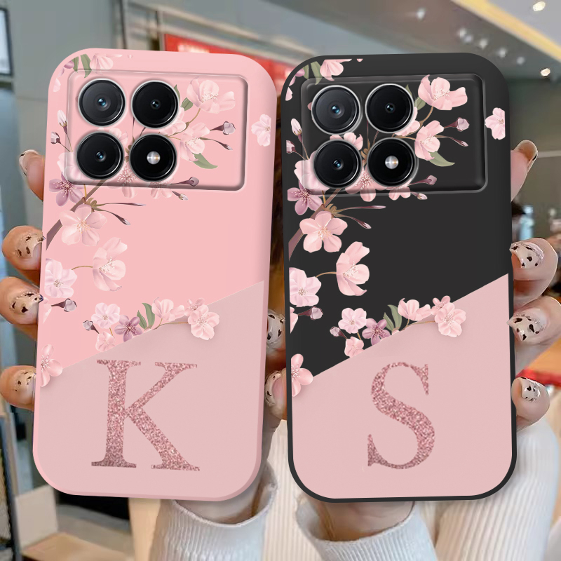 Gaming Console X6 - Pour Poco X6 Pro Coque fleurs