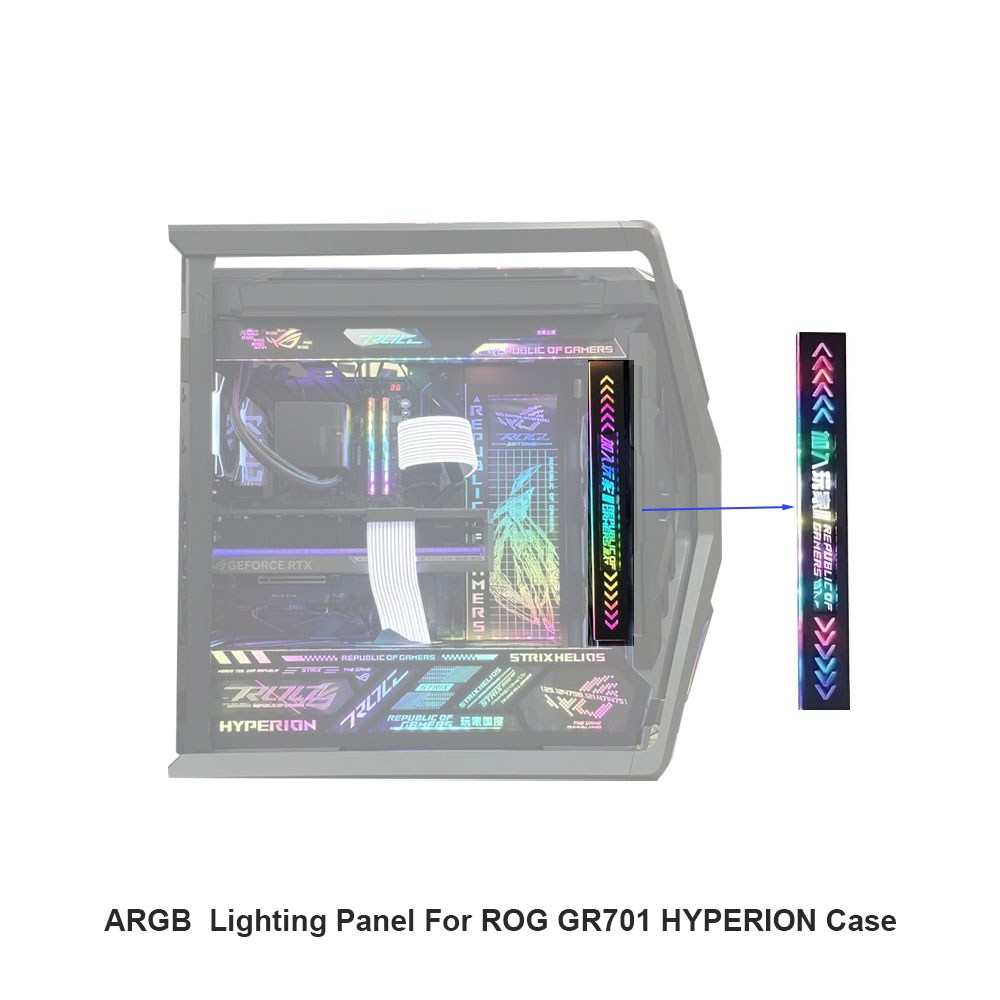 Gaming Console Tower - ARGB ROG GR701 HYPERION panneaux d'éclairage